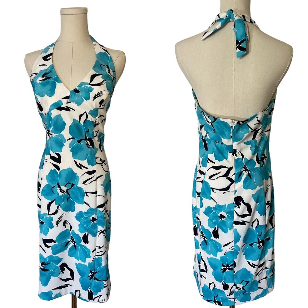 Vintage 90S Retro Pinup Dress | Malibu Barbie Halter Back | Medium